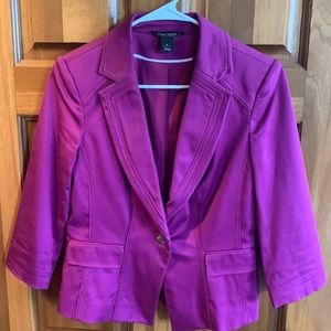 WHBM cropped Fuschia jJacket